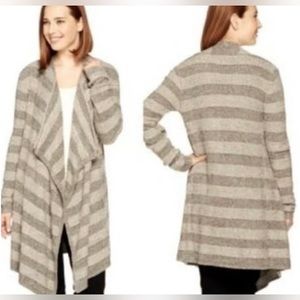 Barefoot Dreams-- Bamboo Chic Lite Cardigan, size S/M, Striped Waterfall